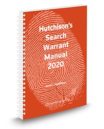 Cover of Hutchison's Search Warrant Manual Checklist, 2020 Edition, Softbound book