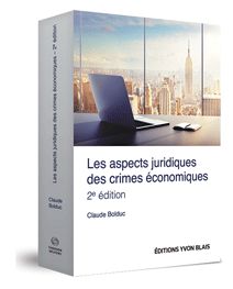 Couverture Les aspects juridiques des crimes economiques, 2e edition