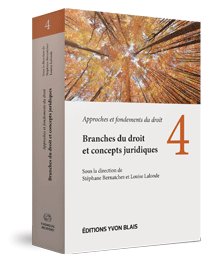 Couverture Approches et fondements du droit, volume 4 - Branches du droit et concepts juridiques