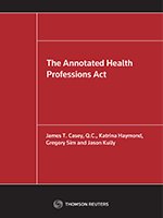 Cover of The Annotated Health Professions Act, Softbound book