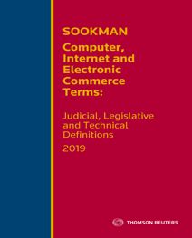 Cover of Computer, Internet and Electronic Commerce Terms: Judicial, Legislative and Technical Definitions, 2019, Softbound book