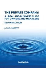 Cover of The Private Company: A Legal and Business Guide for Owners and Managers, Second Edition, Softbound book