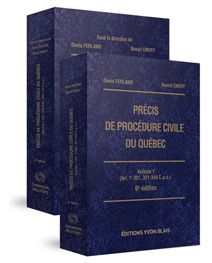 Couverture Precis de procedure civile du Quebec, 6e edition - Volumes 1 et 2 (Ensemble de 2 volumes)