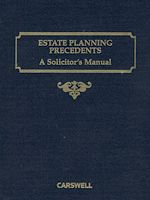 Cover of Estate Planning Precedents: A Solicitor's Manual, Binder/looseleaf, Subscription