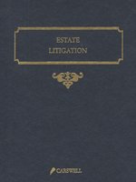 Cover of Estate Litigation, 2nd Edition Binder/looseleaf Subscription