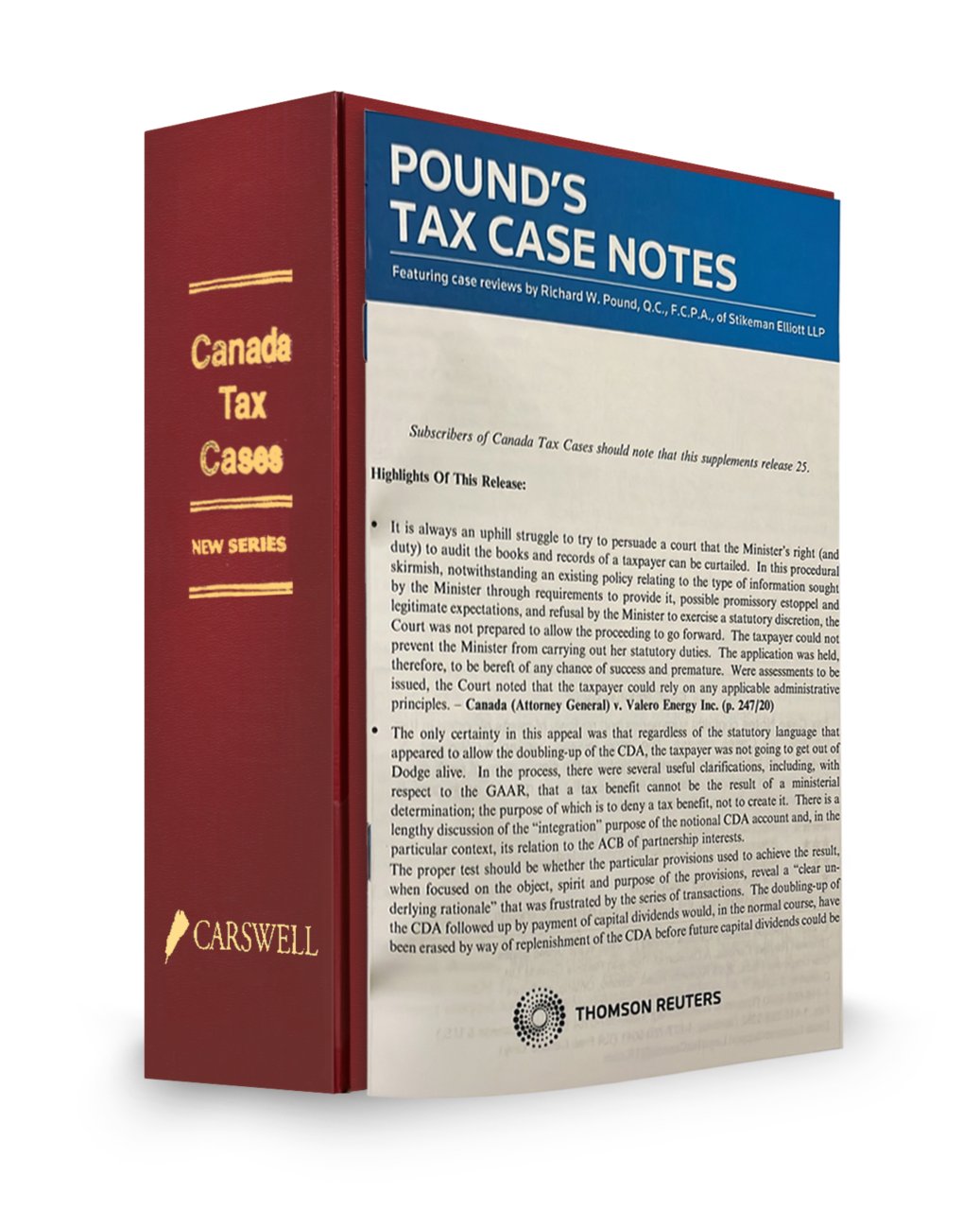 Cover of Pound's Tax Case Notes, Binder/looseleaf