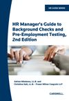 Cover of HR Manager's Guide to Background Checks and Pre-Employment Testing, 2nd Edition, Softbound book