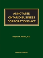 Cover of Annotated Ontario Business Corporations Act, Binder/looseleaf, Subscription