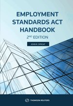 Cover of Employment Standards Act Handbook, 2nd Edition, Softbound book