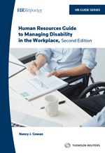Cover of Human Resources Guide to Managing Disability in the Workplace, Second Edition, Softbound book and CD-ROM
