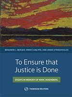 Cover of To Ensure that Justice is Done: Essays in Memory of Marc Rosenberg, Softbound book