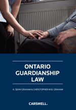 Cover of Ontario Guardianship Law, Softbound book
