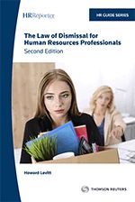 Cover of The Law of Dismissal for Human Resources Professionals, Second Edition, Softbound book