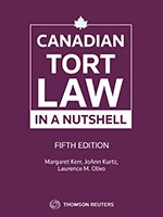 Cover of Canadian Tort Law in a Nutshell, Fifth Edition, Softbound book