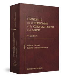 Couverture L'integrite de la personne et le consentement aux soins, 4e edition