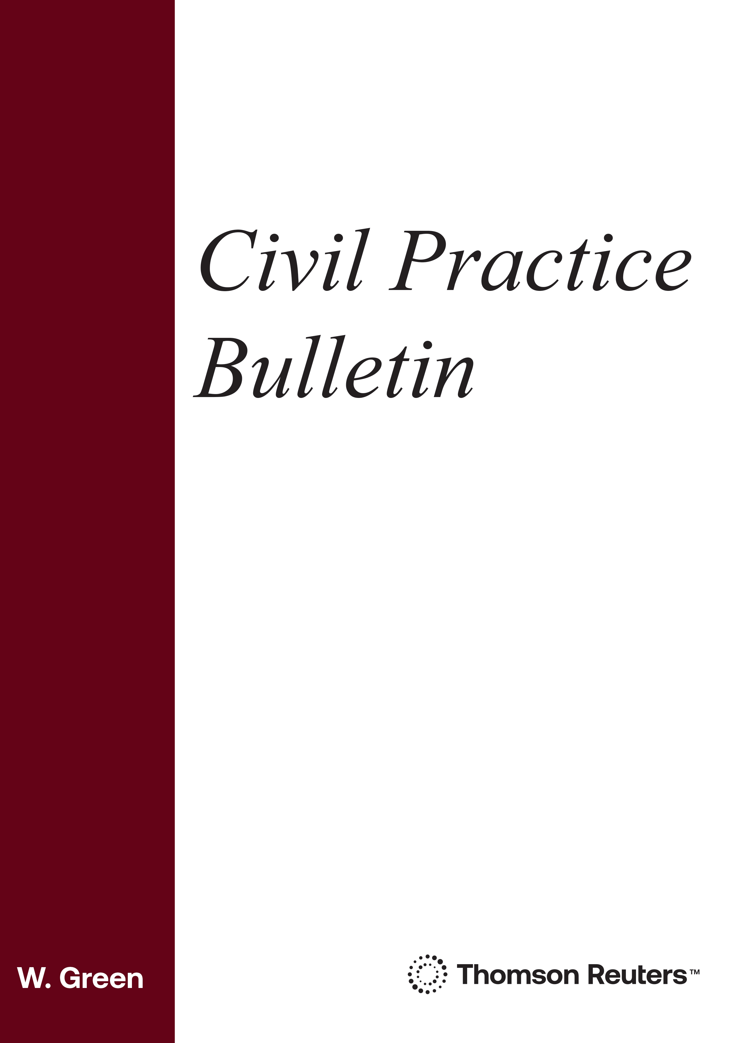 Cover of Greens Civil Practice Bulletin