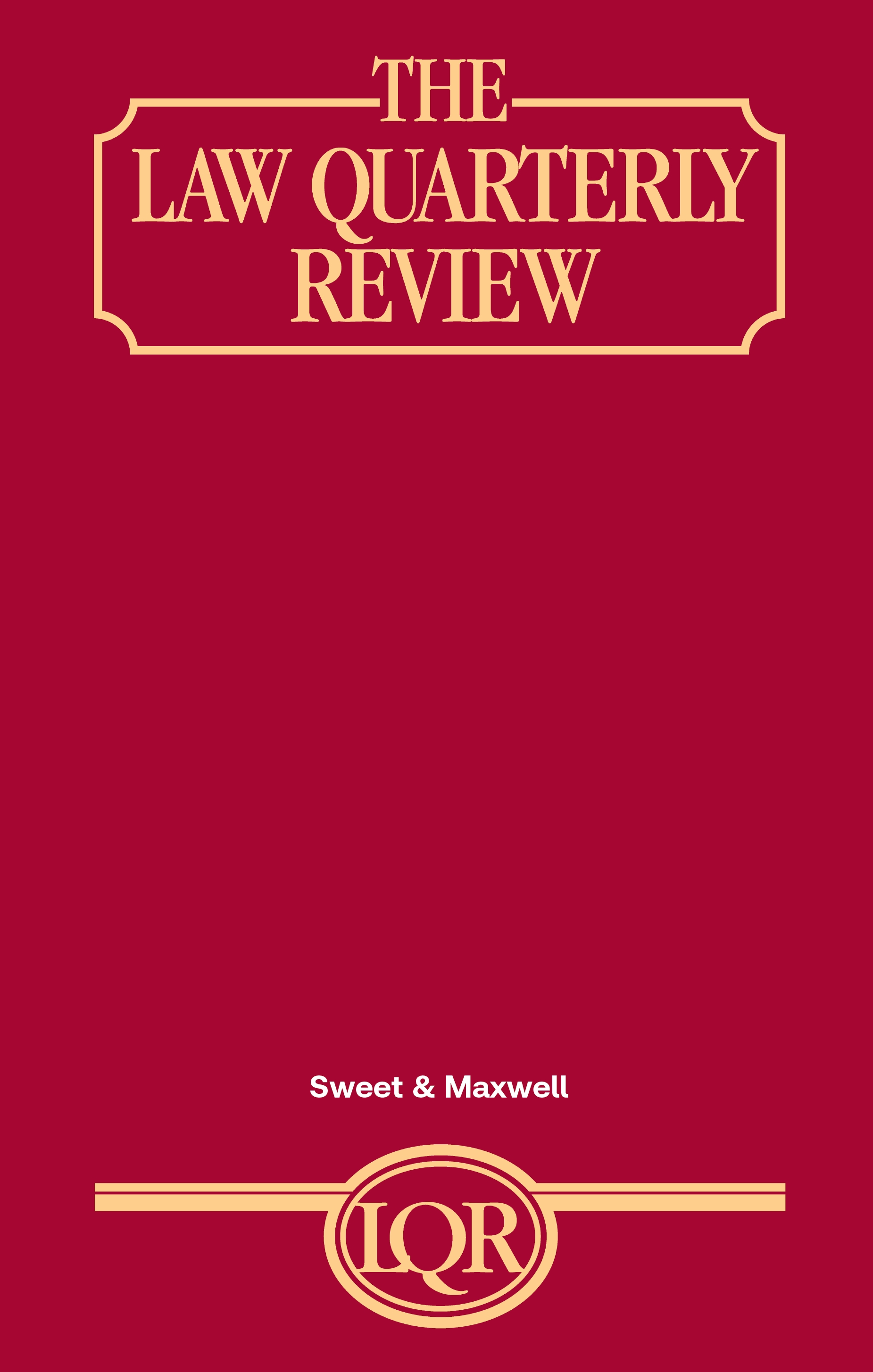 Cover of Law Quarterly Review