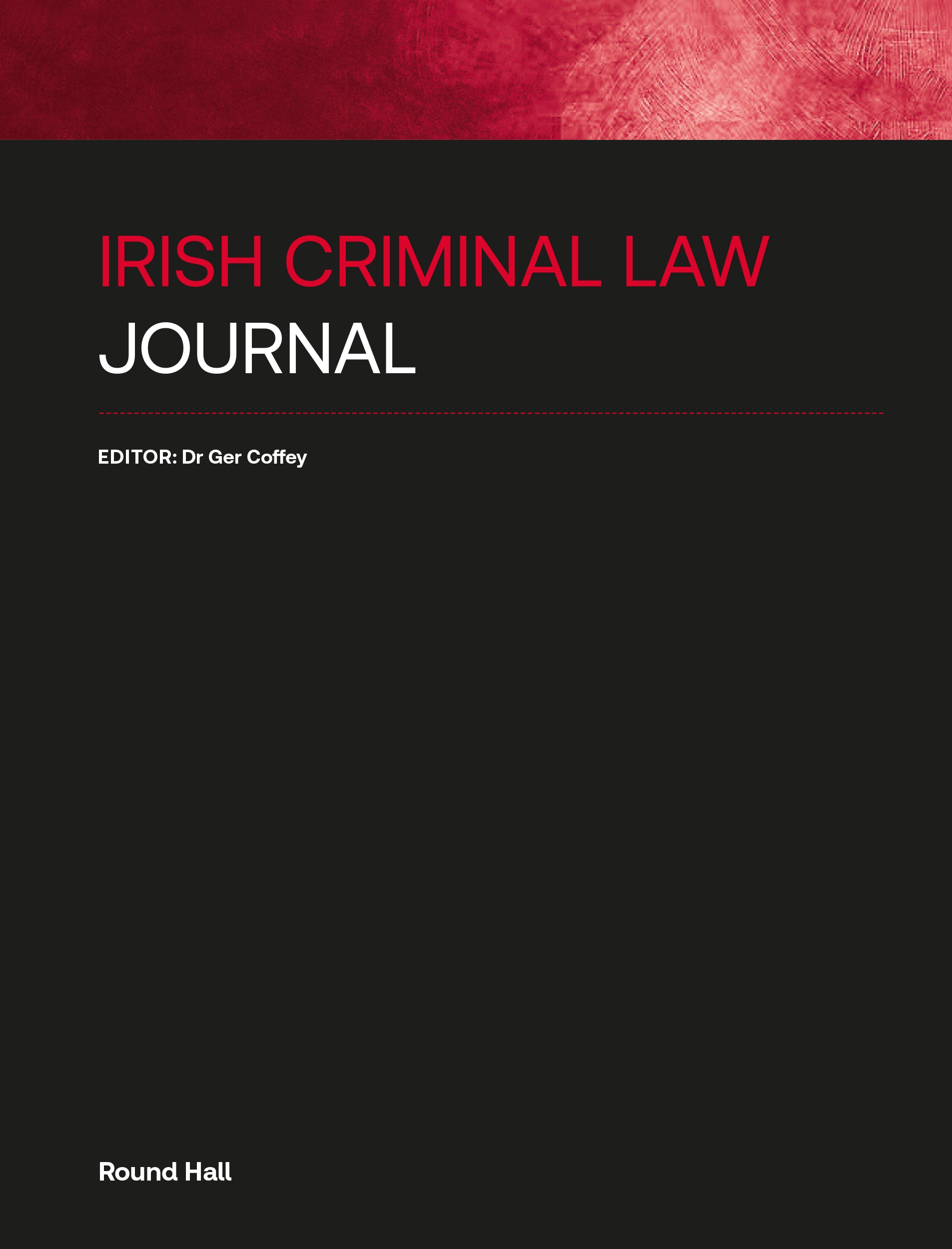Cover of Irish Criminal Law Journal