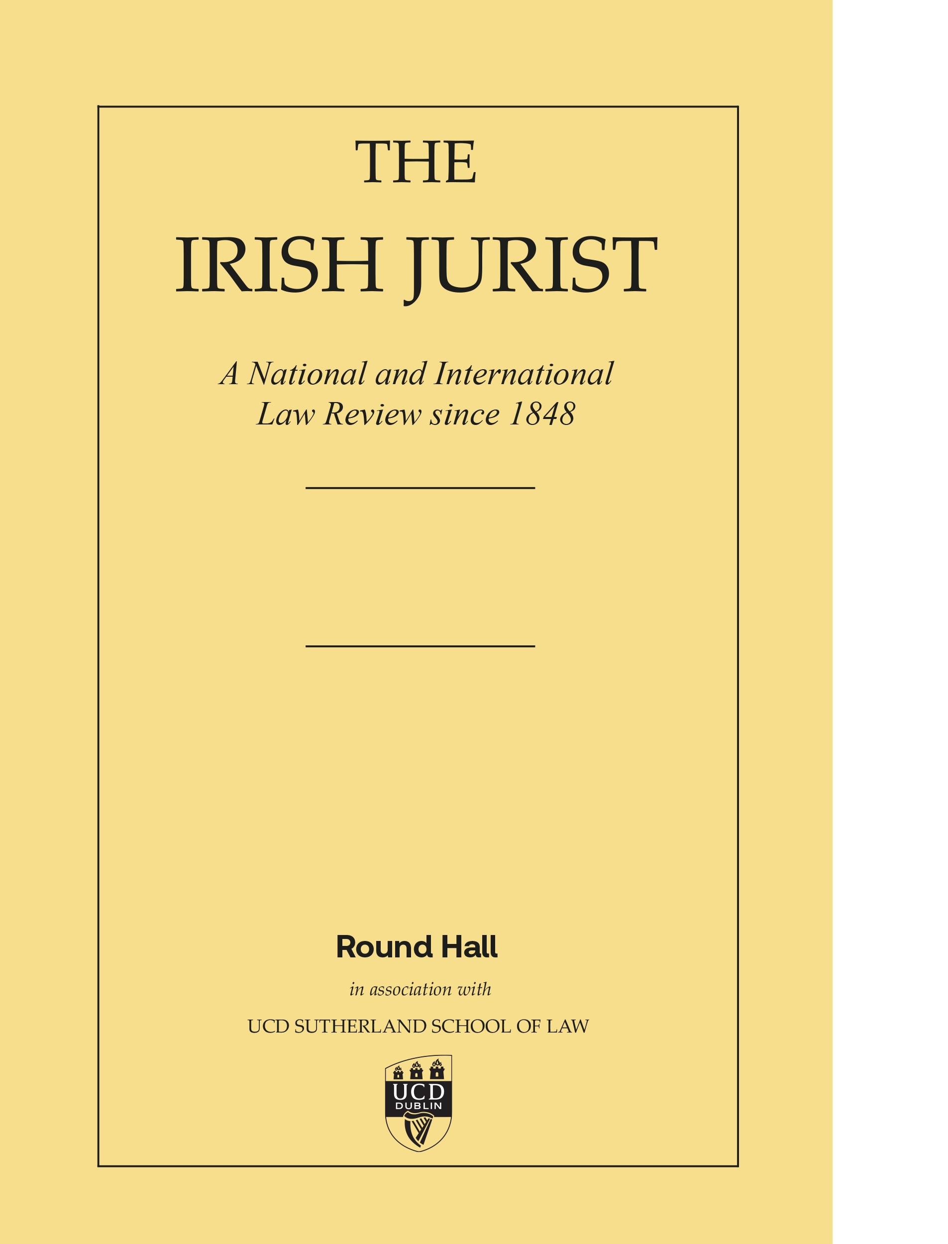 Cover of The Irish Jurist