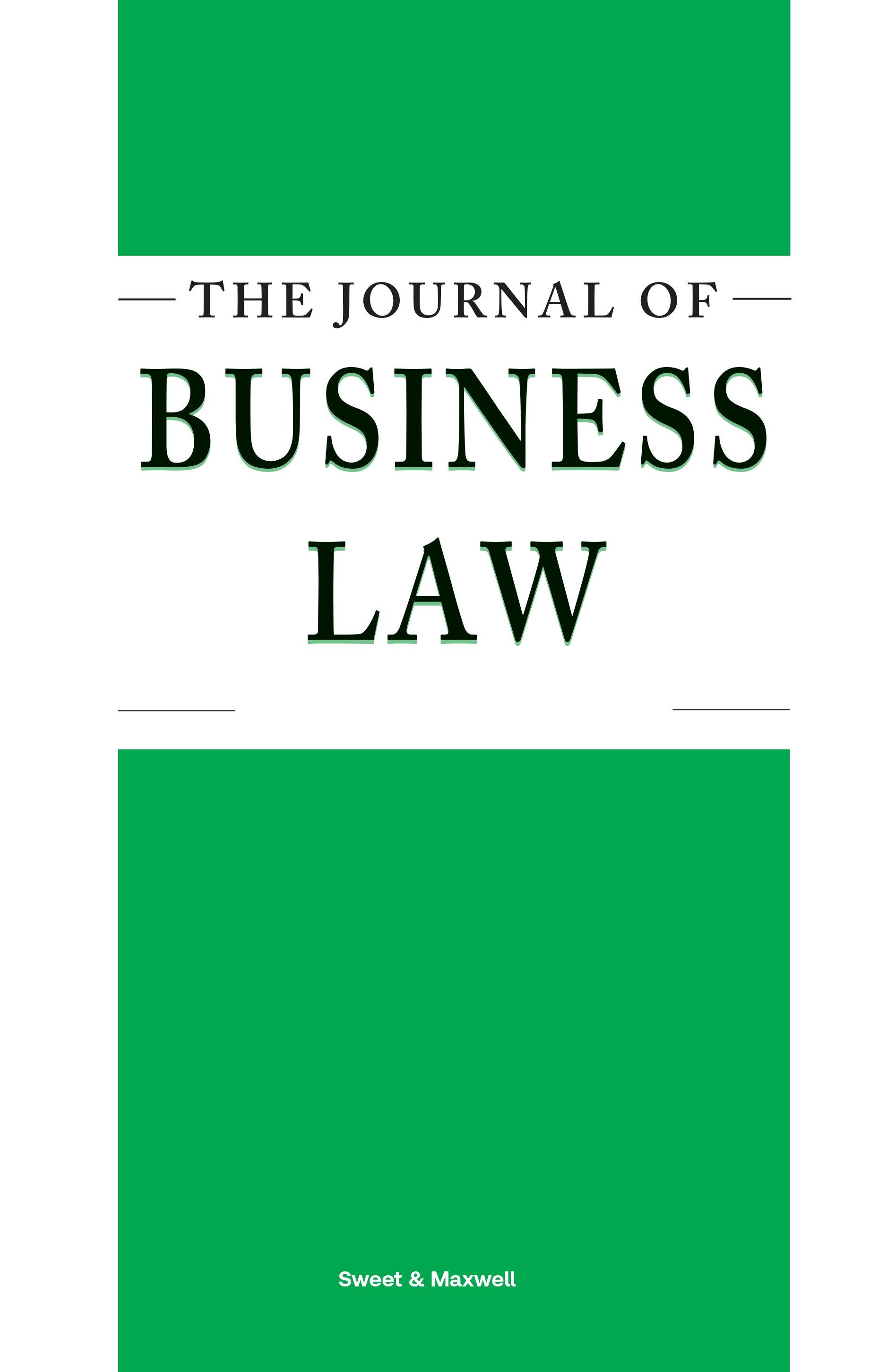 Cover of Journal of Business Law