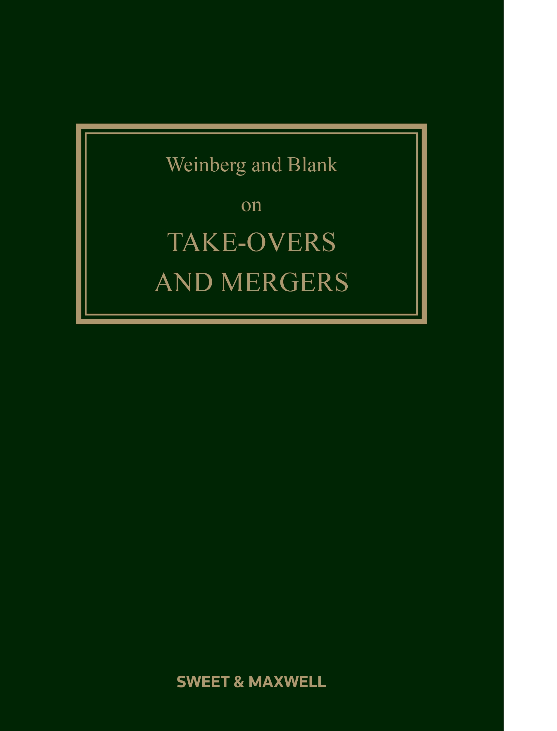 Cover of Weinberg and Blank on Takeovers and Mergers