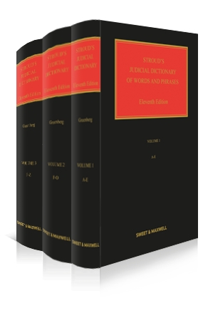 Cover of Stroud's Judicial Dictionary of Words and Phrases