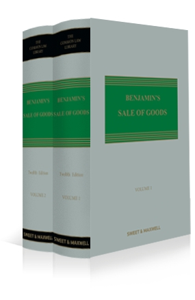 Cover of Benjamin's Sale of Goods, 12th Edition, Mainwork and supplement