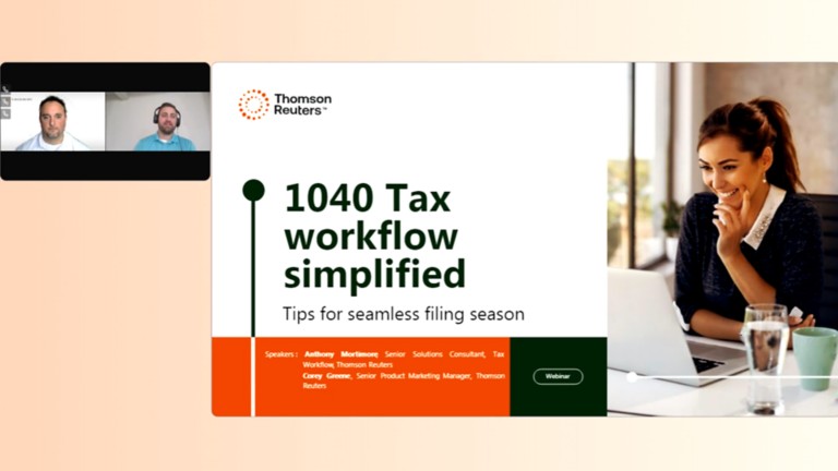 1040 Tax Workflow Simplified Webinar