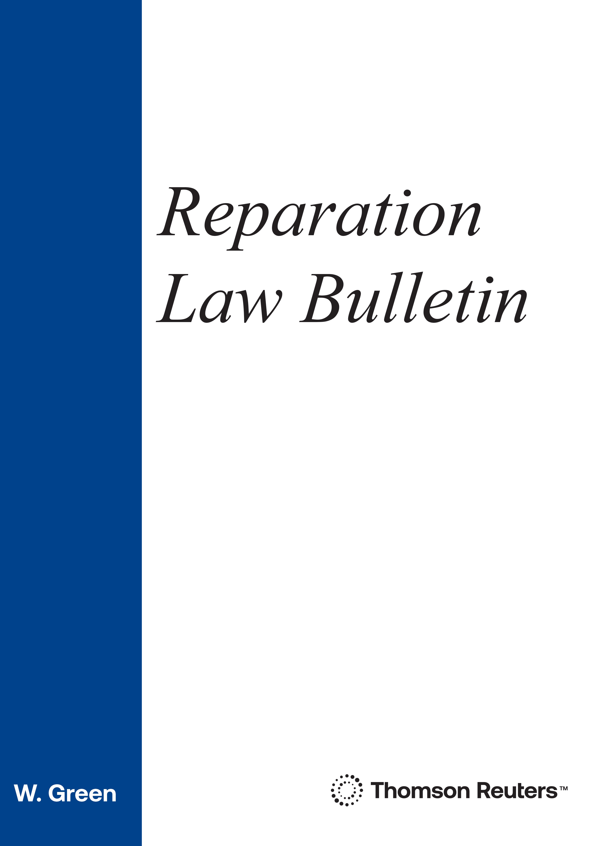 Cover of Greens Reparation Bulletin
