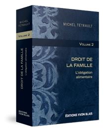 Couverture Droit de la famille, volume 2 : Lobligation alimentaire