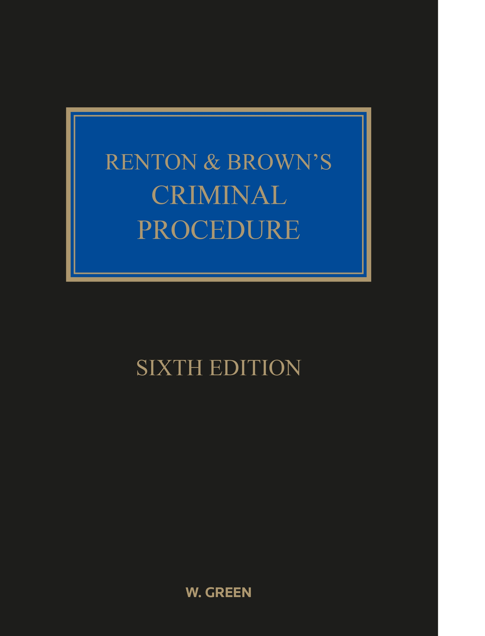 Cover of Renton and Brown: Criminal Procedure