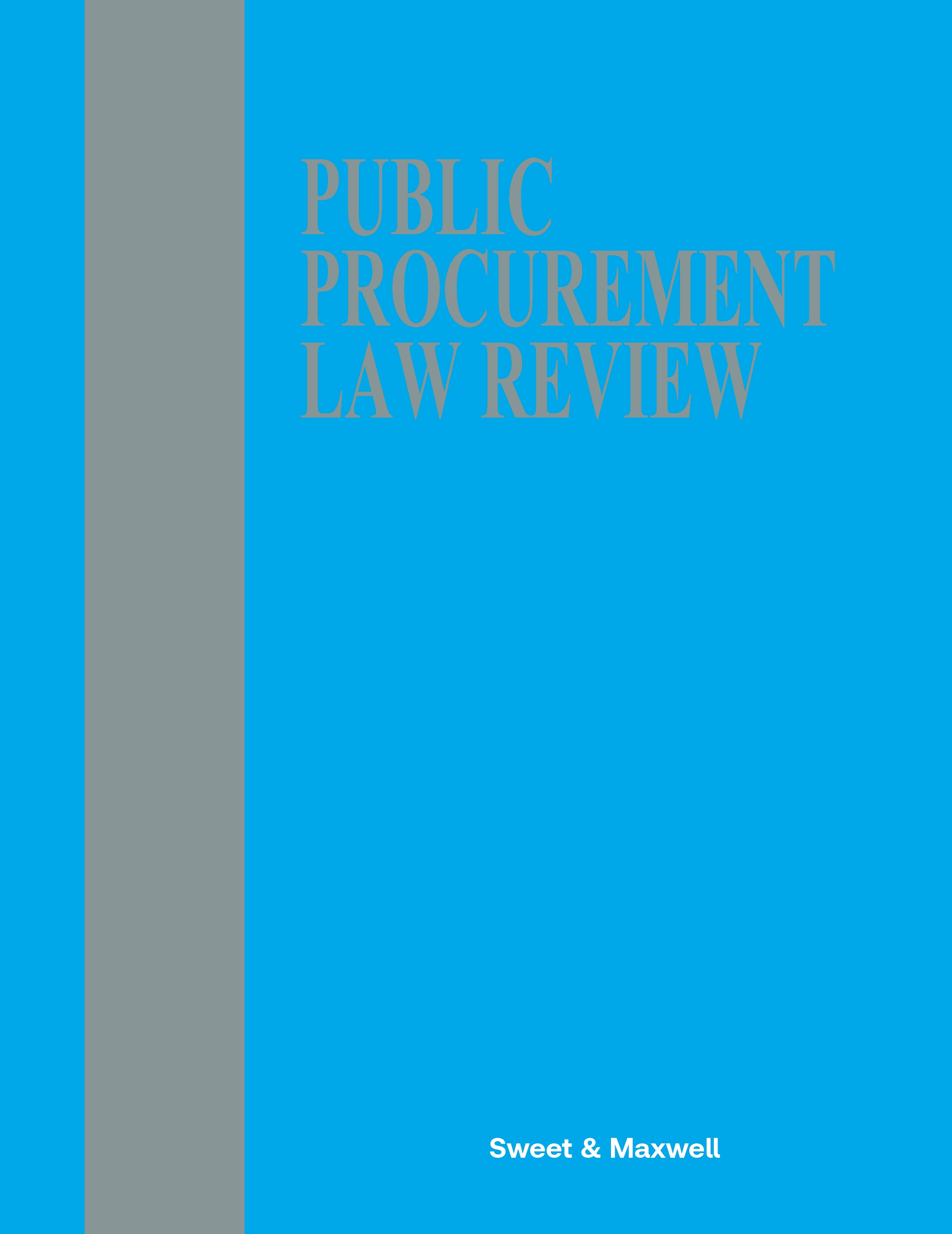Cover of Public Procurement Law Review