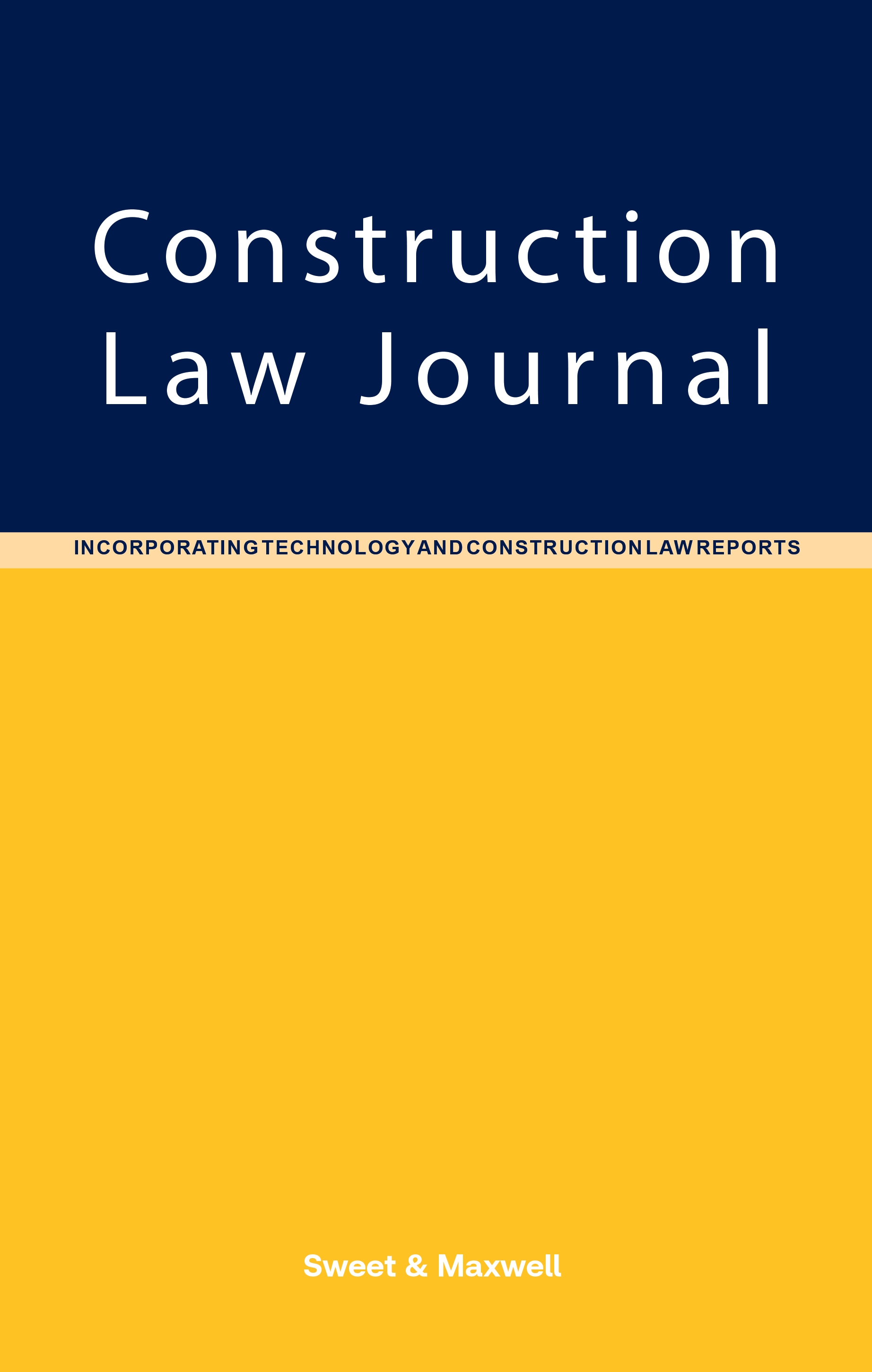 Cover of Construction Law Journal