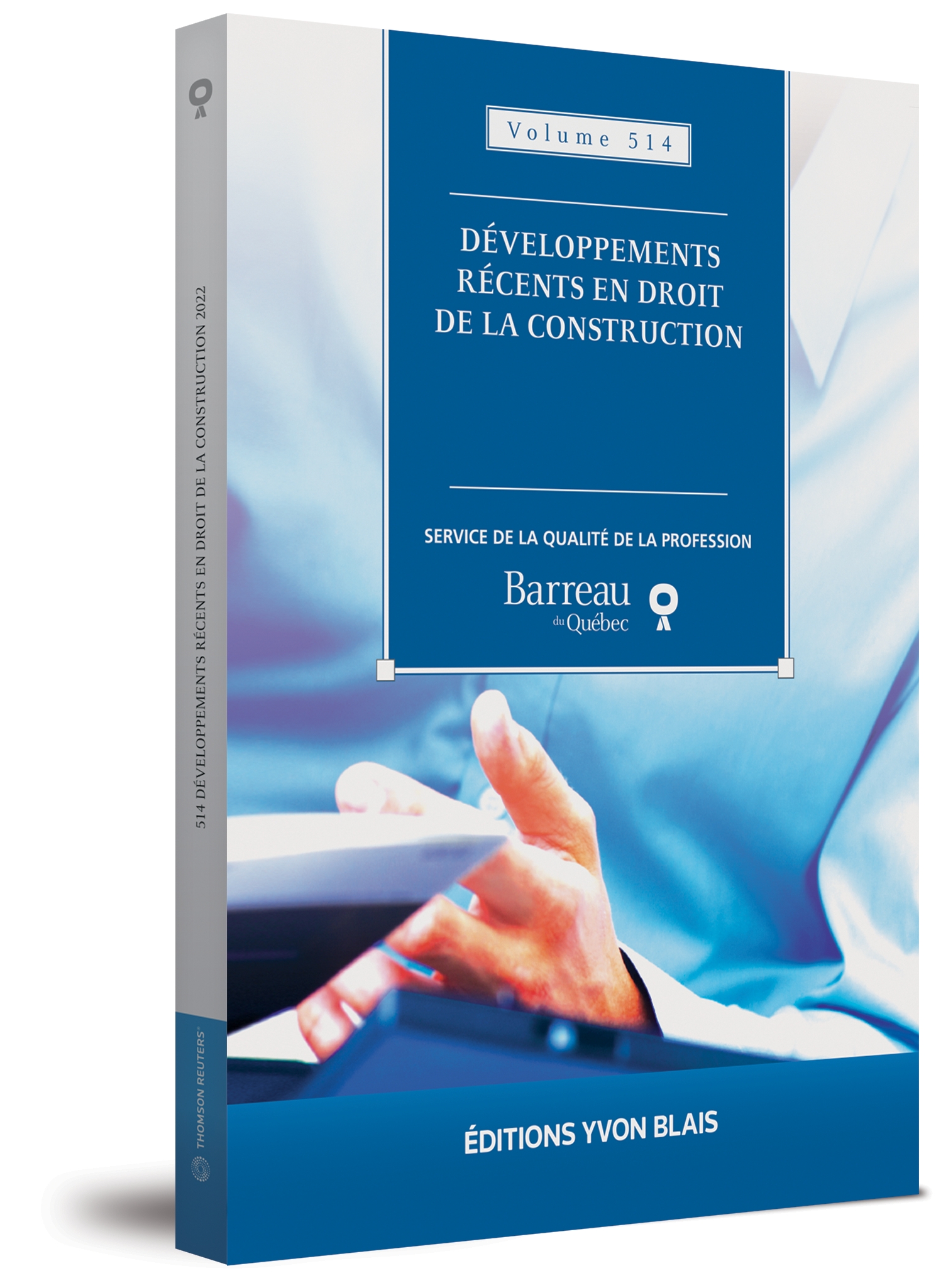couverture de Développements récents en droit de la construction, volume 514 (2022)