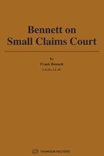 Cover of Bennett on Small Claims Court, Softbound book