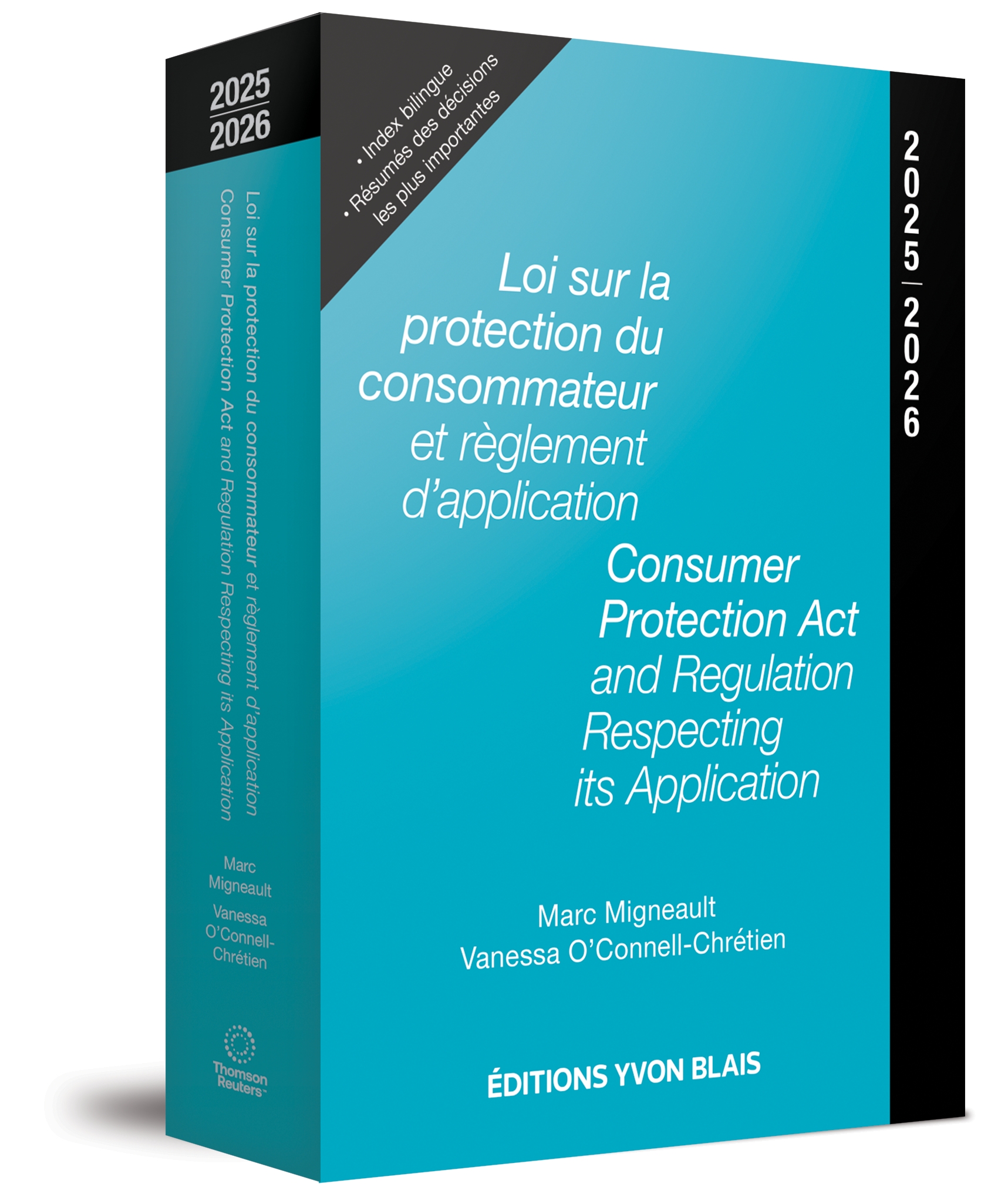 couverture de Loi sur la protection du consommateur et règlement d'application 2025-2026 / Consumer Protection Act and Regulation Respecting its Appli