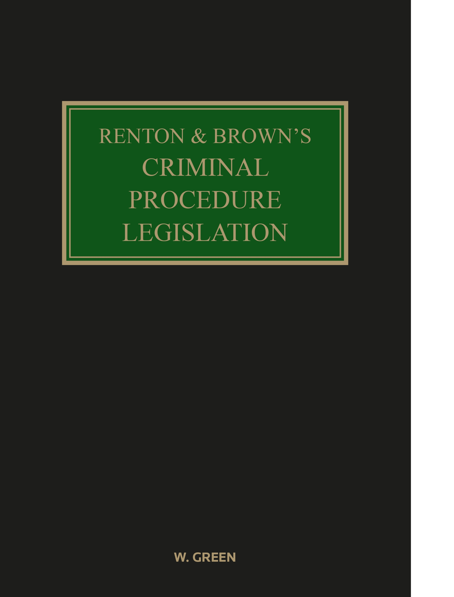Cover of Renton and Brown's Criminal Procedure Legislation
