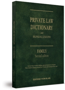 Private Law Dictionary and Bilingual Lexicons – Family, Second Edition
