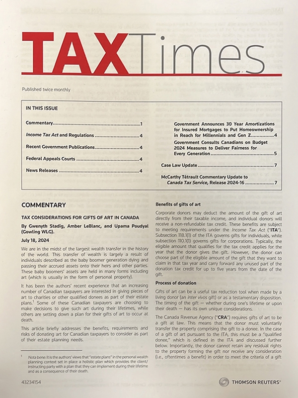 Image of Tax Times, Newsletter