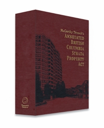 McCarthy Tétrault's Annotated British Columbia Strata Property Act