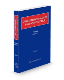 Canadian Defamation Law and Practice