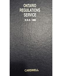 Ontario Regulations Service, R.R.O. 1990 Edition, 2005