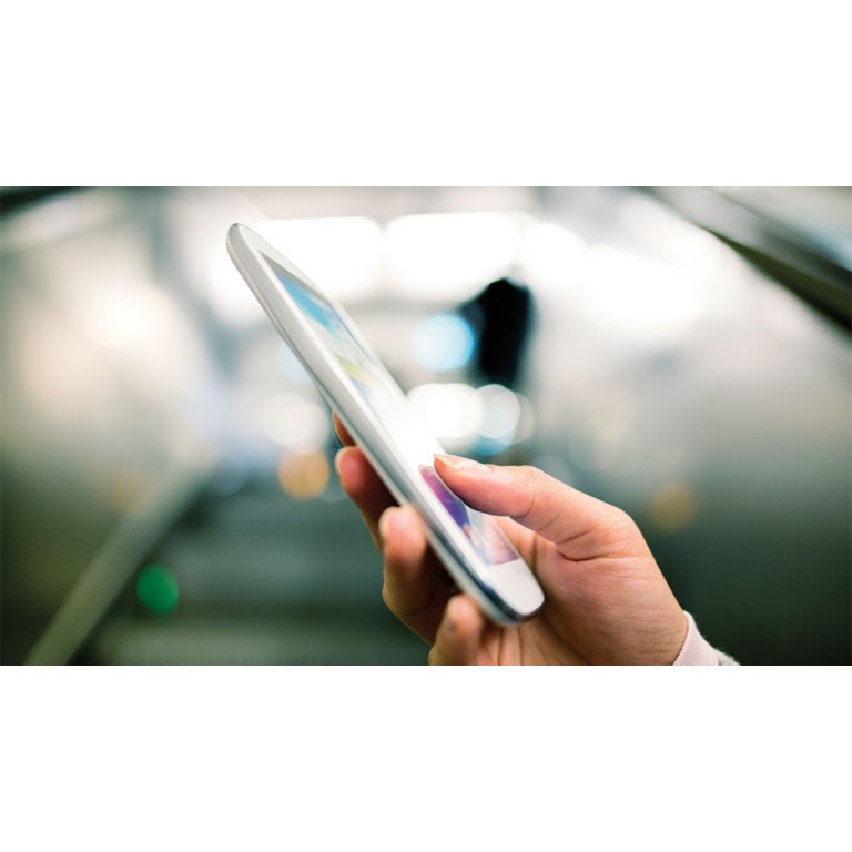 Woman using cell phone