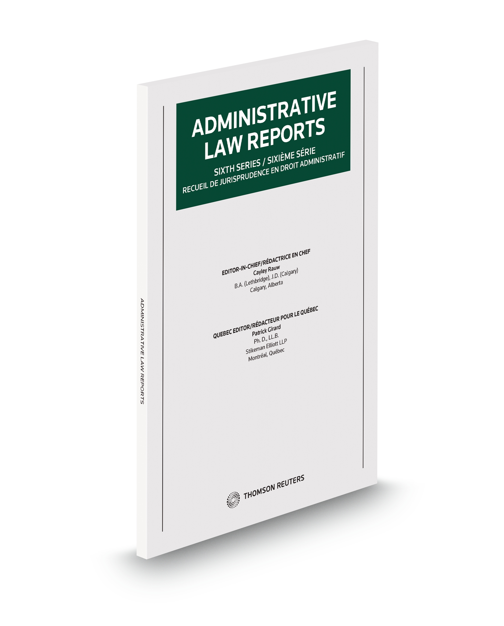 Cover of Administrative Law Reports, 6th Series/Recueil de jurisprudence en droit administratif, 6e série, Book - multiple format