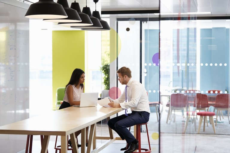 man-woman-informal-meeting-work 