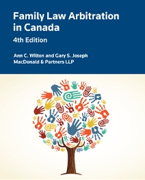 Cover of Family Law Arbitration in Canada, 4th Edition, Softbound book