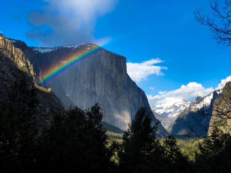 Rainbow in Yosemite National Park