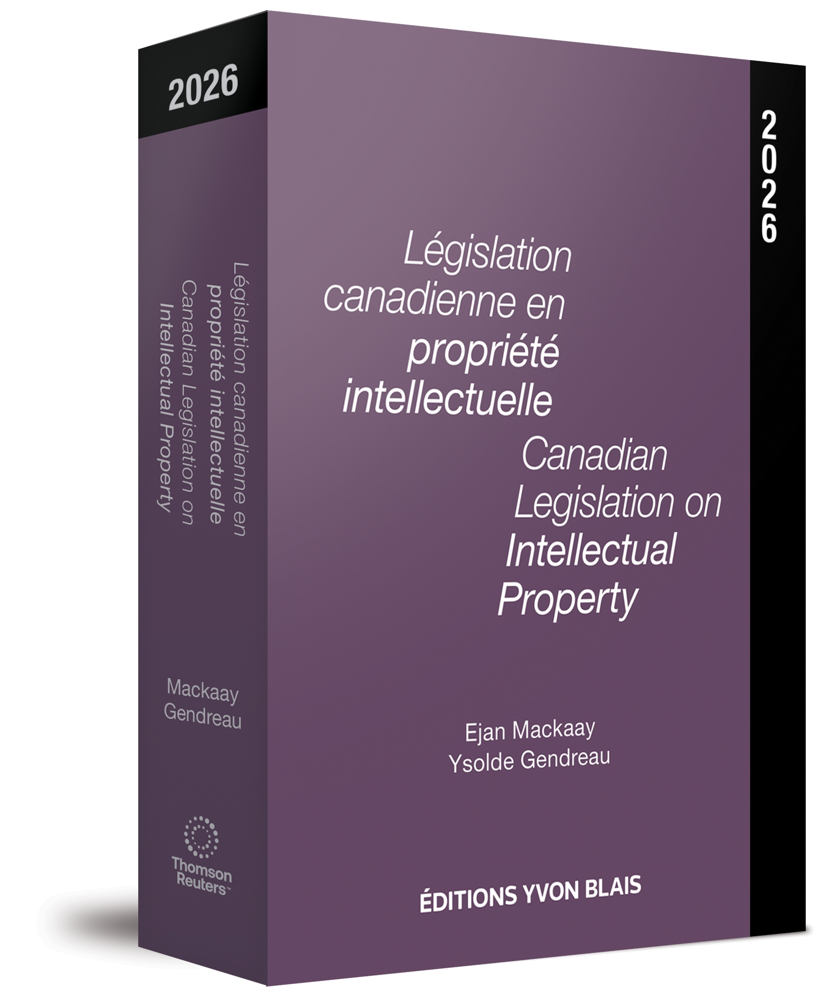 couverture de Législation canadienne en propriété intellectuelle 2026 / Canadian Legislation on Intellectual Property 2026