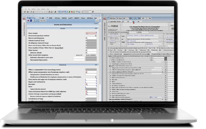 UltraTax CS screen