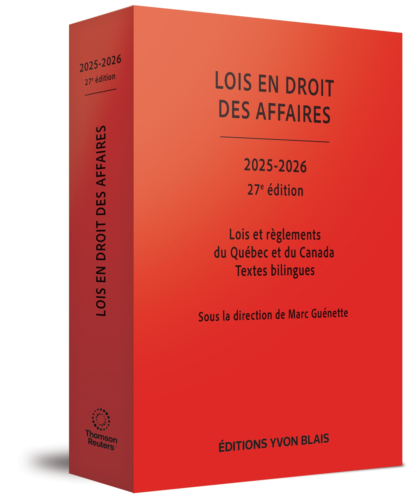 couverture de  Lois en droit des affaires 2025-2026, 27e édition